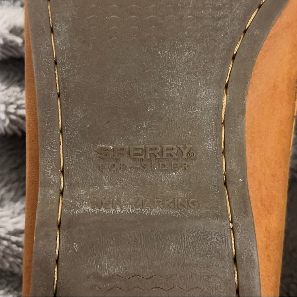 Sperry Topsider Mens 15 Brown Tan Leather Boat Shoes Loafers Lace Up Preppy - Picture 8 of 9